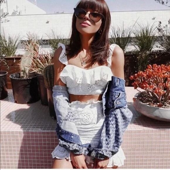 Lovers + Friends Charlotte Ivory Bralette size M - Picture 2 of 6